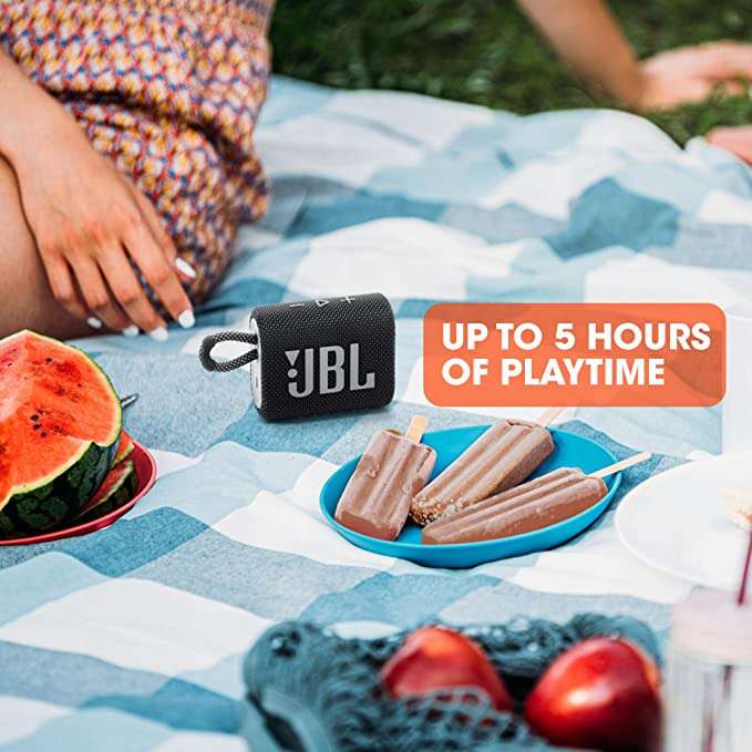 JBL GO 3 Bluetooth-Lautsprecher, schwarz