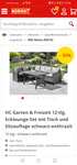 HC Garten & Freizeit 12-tlg. Ecklounge-Set mit Tisch und Sitzauflagen Gartenmöbel
