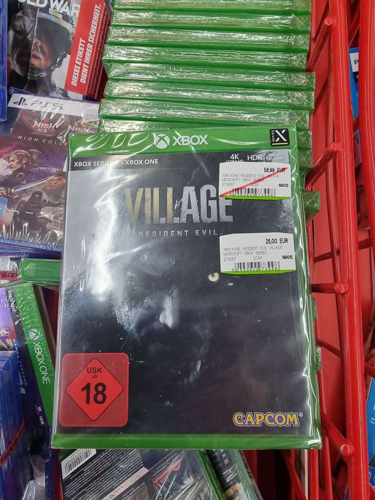 Lokal: Münster beim Mediamarkt Spielwühlkiste u.a mit Resident Evil 8: Village Xbox One für 25 €