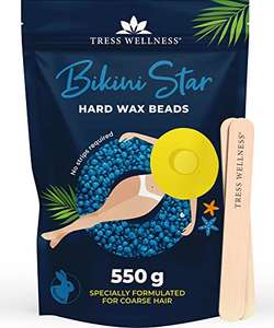 [PRIME/Sparabo] Tress Wellness Waxing Perlen - Für Sensible Haut ohne Wachsstreifen - 550g bis zu 50 mal Waxen - Wachsperlen Haarentfernung