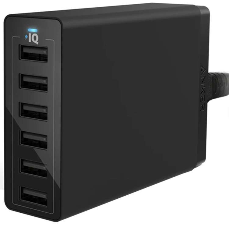 Anker PowerPort 6 USB-Ports, 12 Watt max pro Port Ladegerät