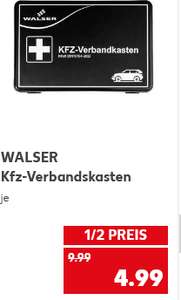 [Kaufland offline bundesweit | 23.03. bis 29.03.23] Walser Kfz-Verbandskasten gemäß DIN 13164:2022 für 4,99€