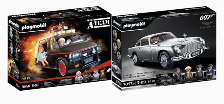 Mytoys 20% auf Playmobil (z.b. 70750 The A-Team Van oder 70578 James Bond Aston Martin DB5 - 61% zur UVP)