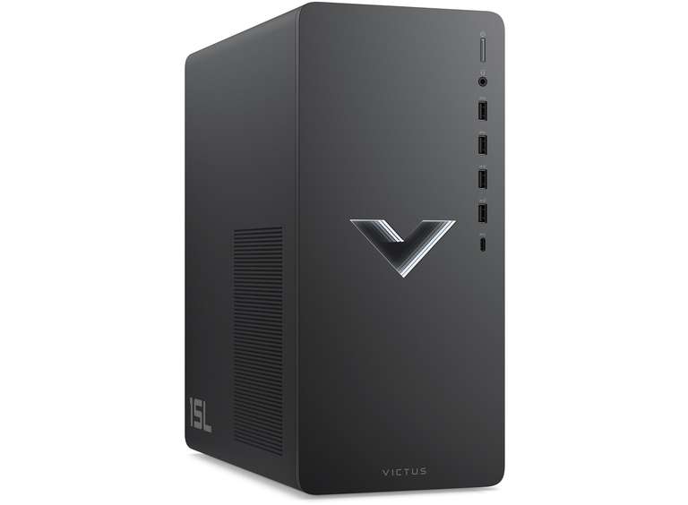 Victus 15L Gaming PC (Intel i7-12700F, RTX 3060 Ti, 16GB RAM, 1TB SSD, 1TB HDD, 500W, H670, Win11, Wi-Fi 5, Maus + Tastatur) [eff. 869,19 €]