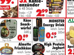 Regional, Monster Energy Drink (verschiedene Sorten) 0,5L für 0,49 Euro (Kassel, Gudensberg, Kleinalmerode, Ebeleben)