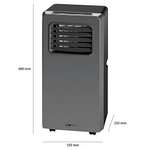 [Amazon/OttoUp]Clatronic Klimaanlage CL 3672 mit Abluftschlauch, 3 in 1 mit LED-Display, Fernbedienung,Luft-Klappen, 8000 BTU (2,3 kW)