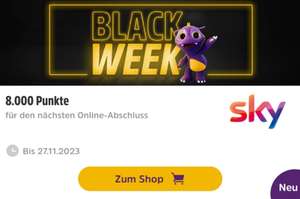 [deutschlandcard / sky] Black Week Special - 8000 Punkte extra bei Abschluß eines Sky Black Friday Deals - bis 27.11.2023