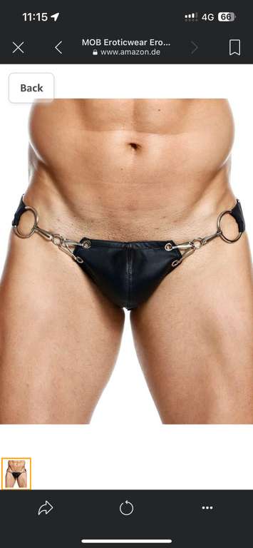 (PRIME) MOB Eroticwear Erotic G-String 81292 Erotic Thong Black One Size