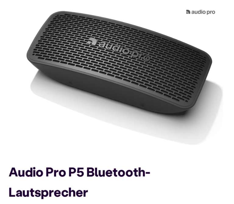 [ibood] Audio Pro P5 Bluetooth-Lautsprecher für 40,90€ inkl. Versand bei 35% off