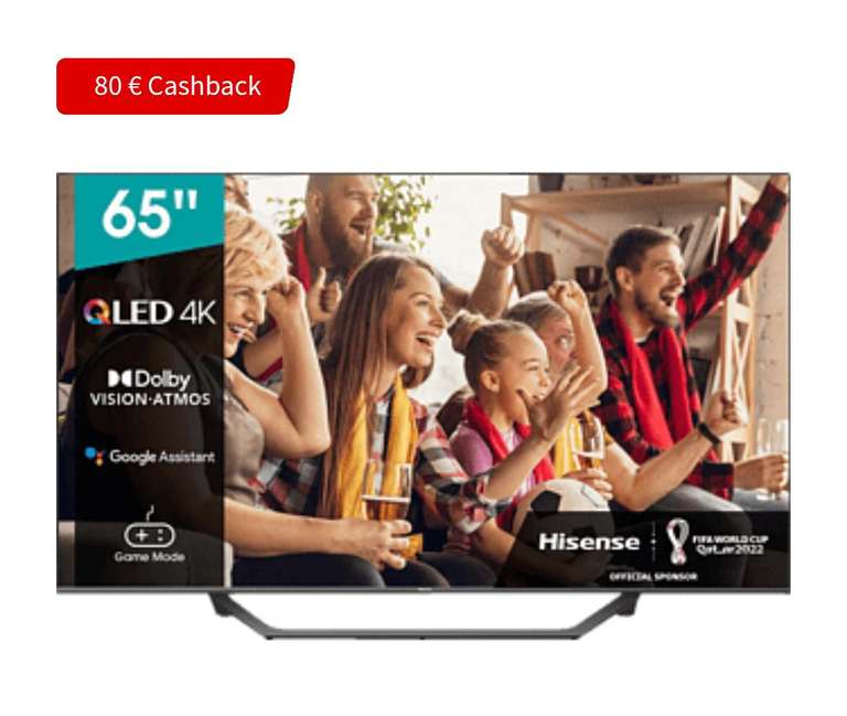 HISENSE 65A79GQ QLED TV , mit Cashback 519€