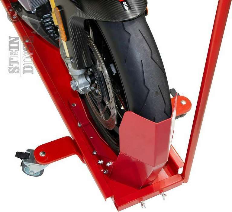 SD-TEC Motorrad Rangierschiene mit Wippe, rot
