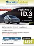 Corporate Benefits - Leasing: VW ID.3 inkl. Wartung & Verschleiß, Winterräder, Assistenz-Paket // 24 Mon. // 10.000km // 223,83€ // LF: 0,49