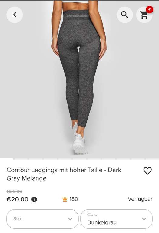 Sport leggings hohe Qualität Blickdicht hohe Taille high waist - Dark Gray Melange (viel Auswahl!)