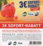 3€ Coupon für den Kauf von mind. 3 Produkten der Marken Coral, Domestos, Viss iWv. mind. 9€ bis 16.07.2023