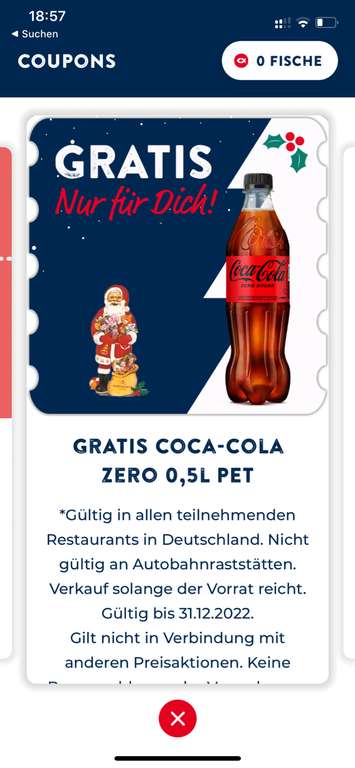 Gratis Cola Zero im Nordsee Adventskalender