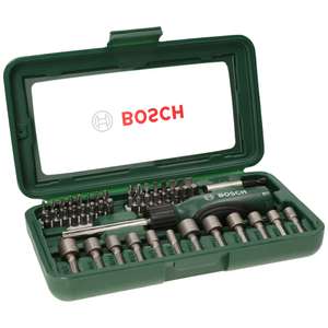 Bosch Professional Bosch 46tlg. Schrauberbit und Steckschlüssel-Set (PH-, PZ-, Hex-, T-,S-Bit, Zubehör Bohrschrauber/Schraubendreher, PRIME