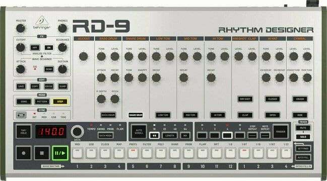 Behringer RD-9 Rhythm Designer, analoger Drumcomputer mit 11 Drum Sounds [Muziker]