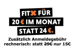 FitX 20€ monatlich ohne Anmeldegebühr (WDR Aktiv)