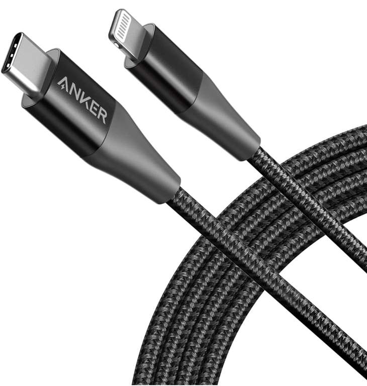 [Prime] Anker Powerline+ II USB C auf Lightning Kabel, 180cm lang, Nylon-umflochten