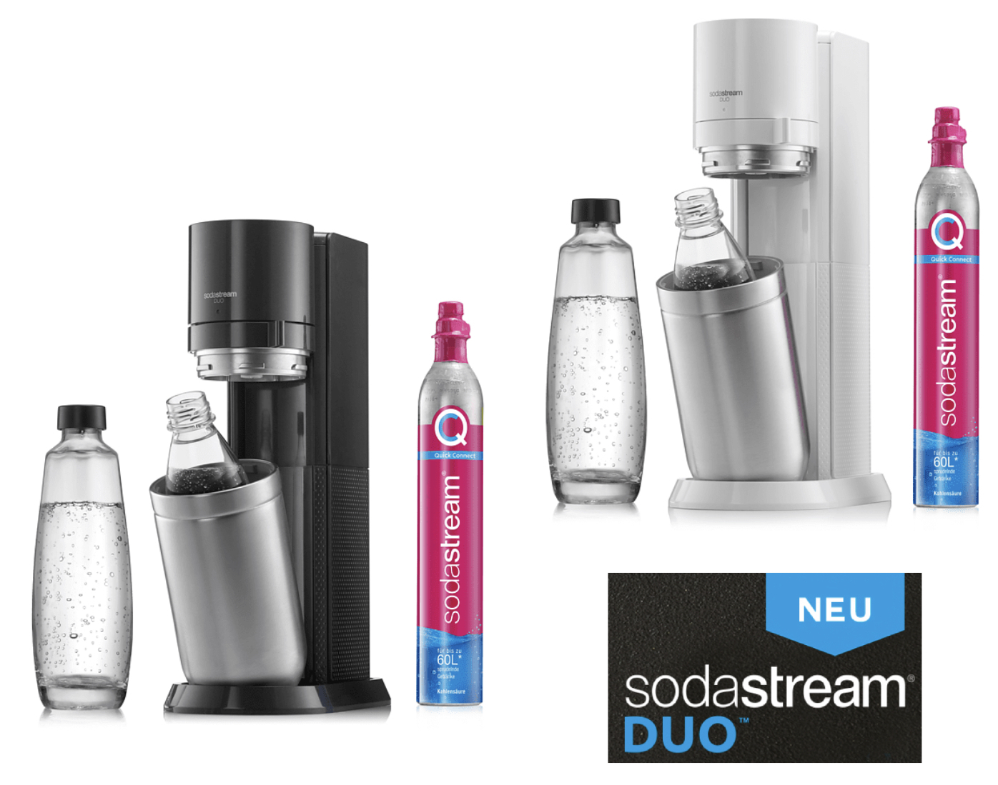 Der NEUE Sodastream DUO inkl. 1 Glas u. 1 PETFlasche u